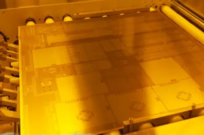 PCB inner layer with photo-sensitive film and copper patterns
