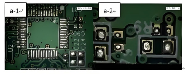 The defective PCB pad shows poor solderability and a whitening appearance on the gold surface.jpg